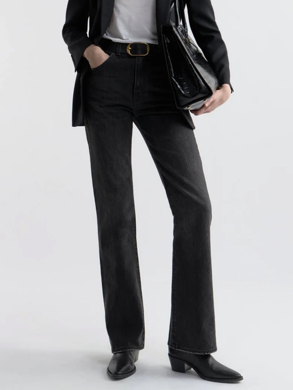 Nili Lotan Joan Jeans in Stone Black